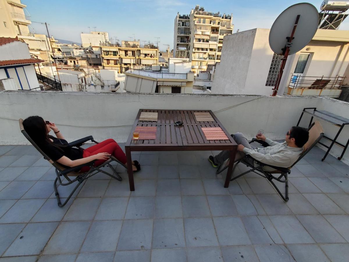 Terrace Roof Room @ Koridallos Metro St. & Piraeus Port Exteriér fotografie